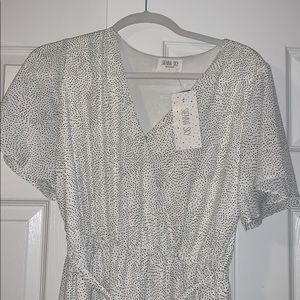 Black and white polkadot dress